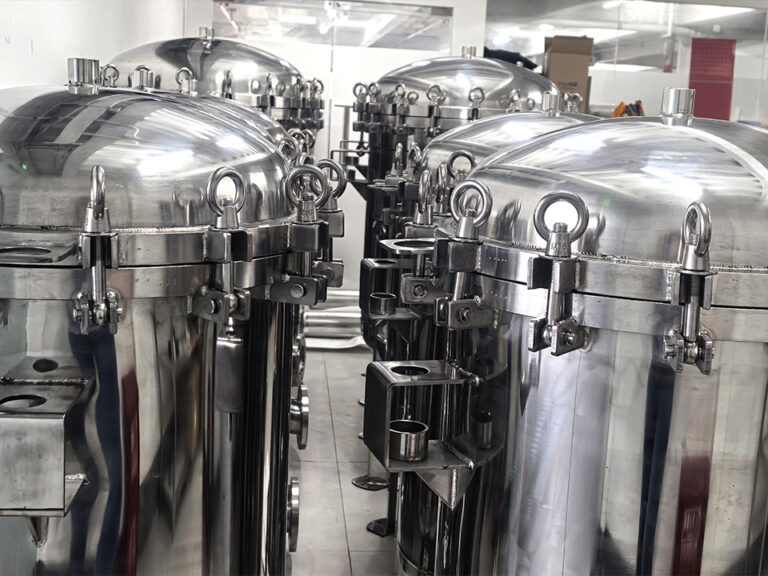 Einrichtung von Filtergehäusen für Endprodukt-Filtrationsanlagen in Brauereien